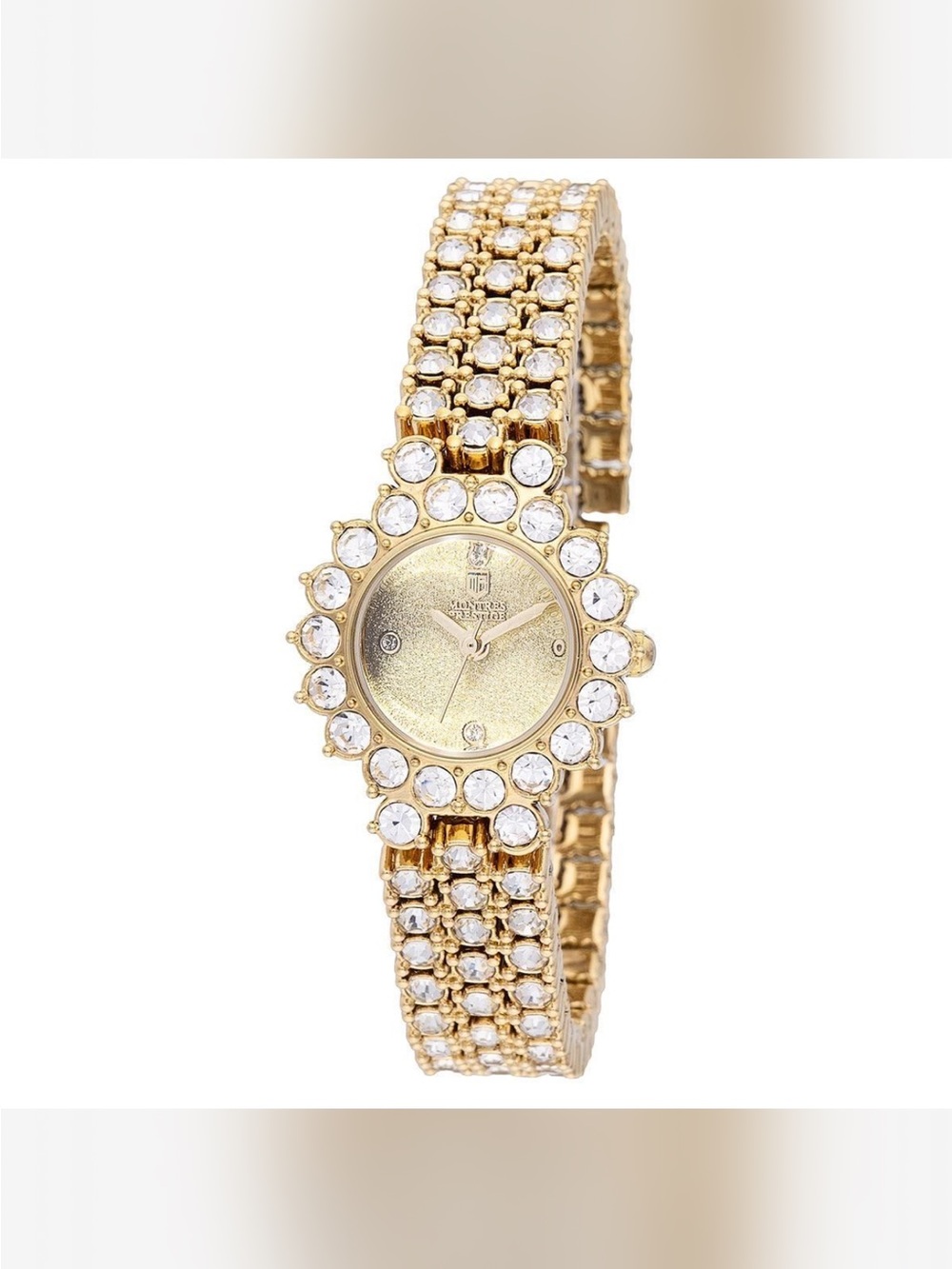 Firm Price Invicta Gold Crystal-Embellished Bracelet Watch